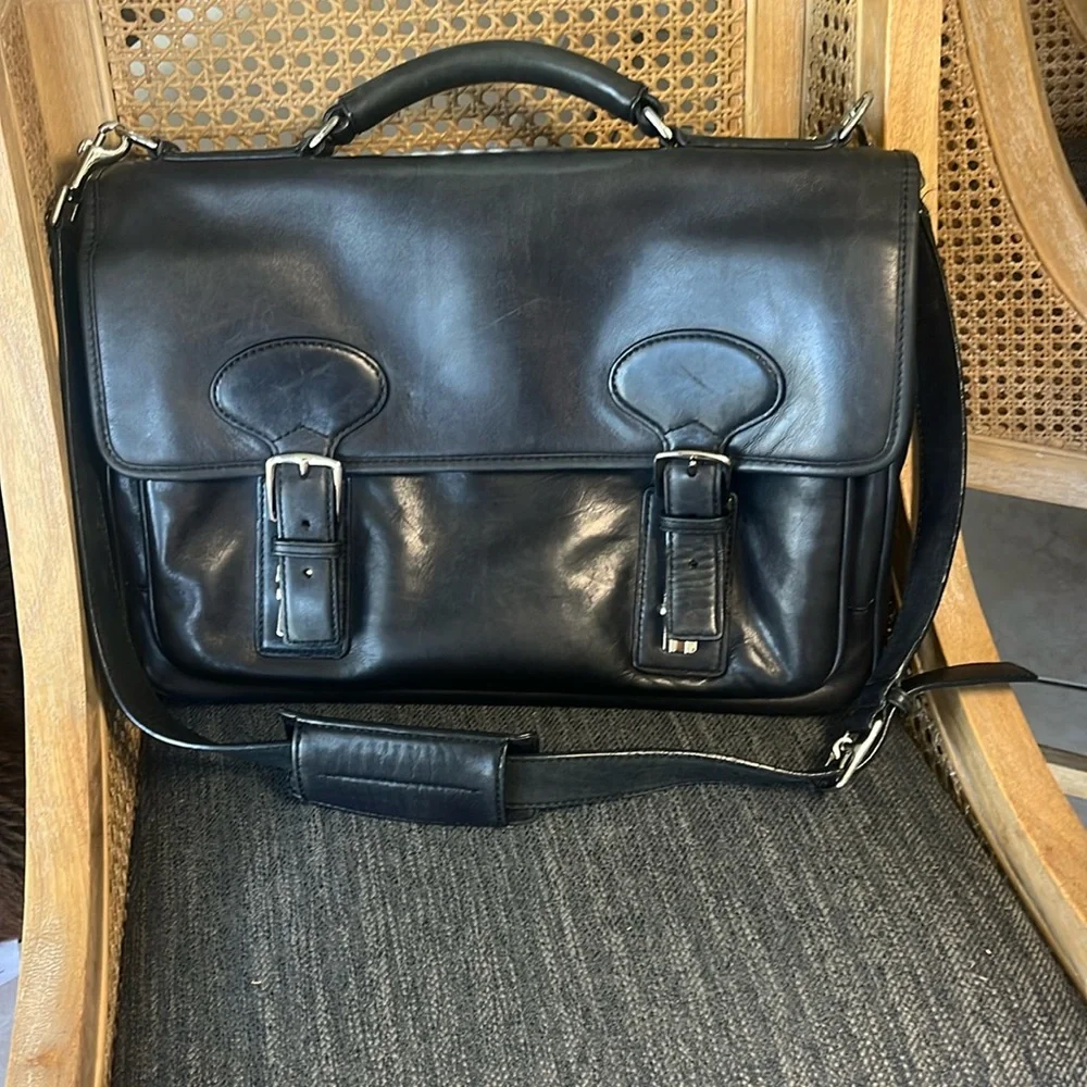 Vintage Coach supple black leather laptop, briefcase Crossbody J23-5237 unisex - Picture 12 of 12